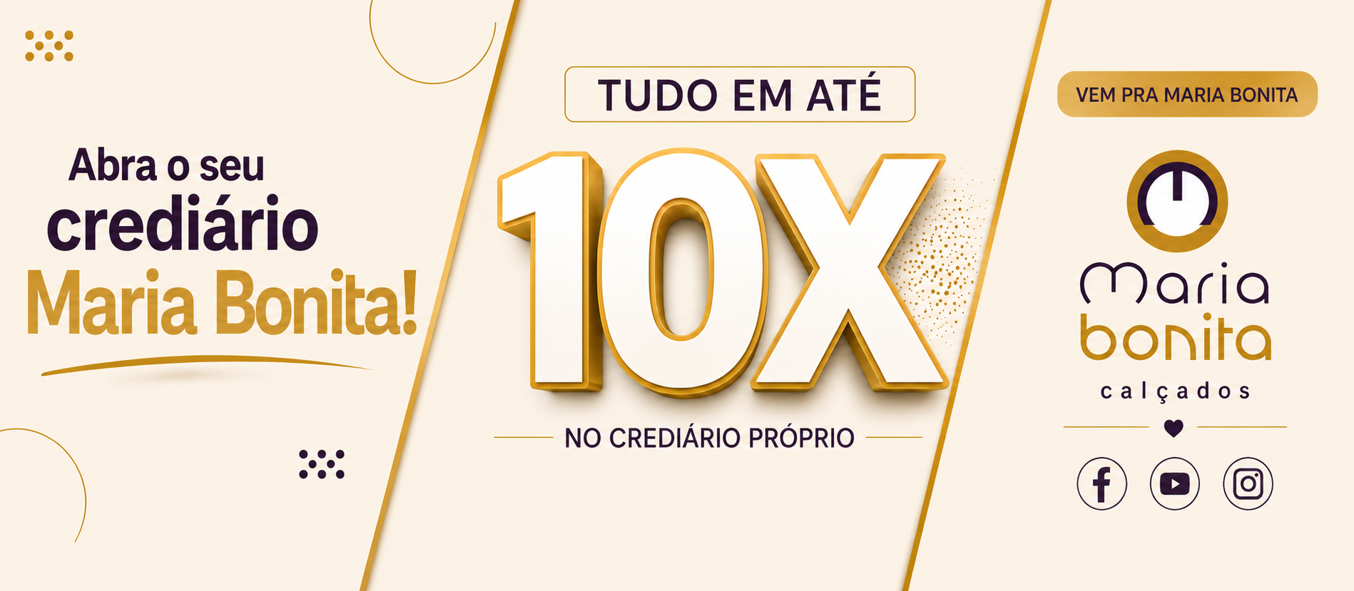 Maria Bonita Calçados - Abra o seu crediário Maria Bonita. Tudo em até 10x no crediário próprio.